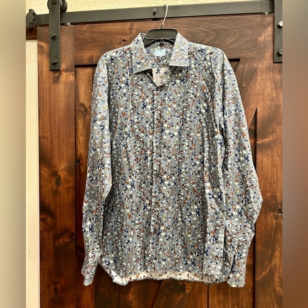 New Mens Culrurata Long Sleeve Button Down | Abstract Print | Casual